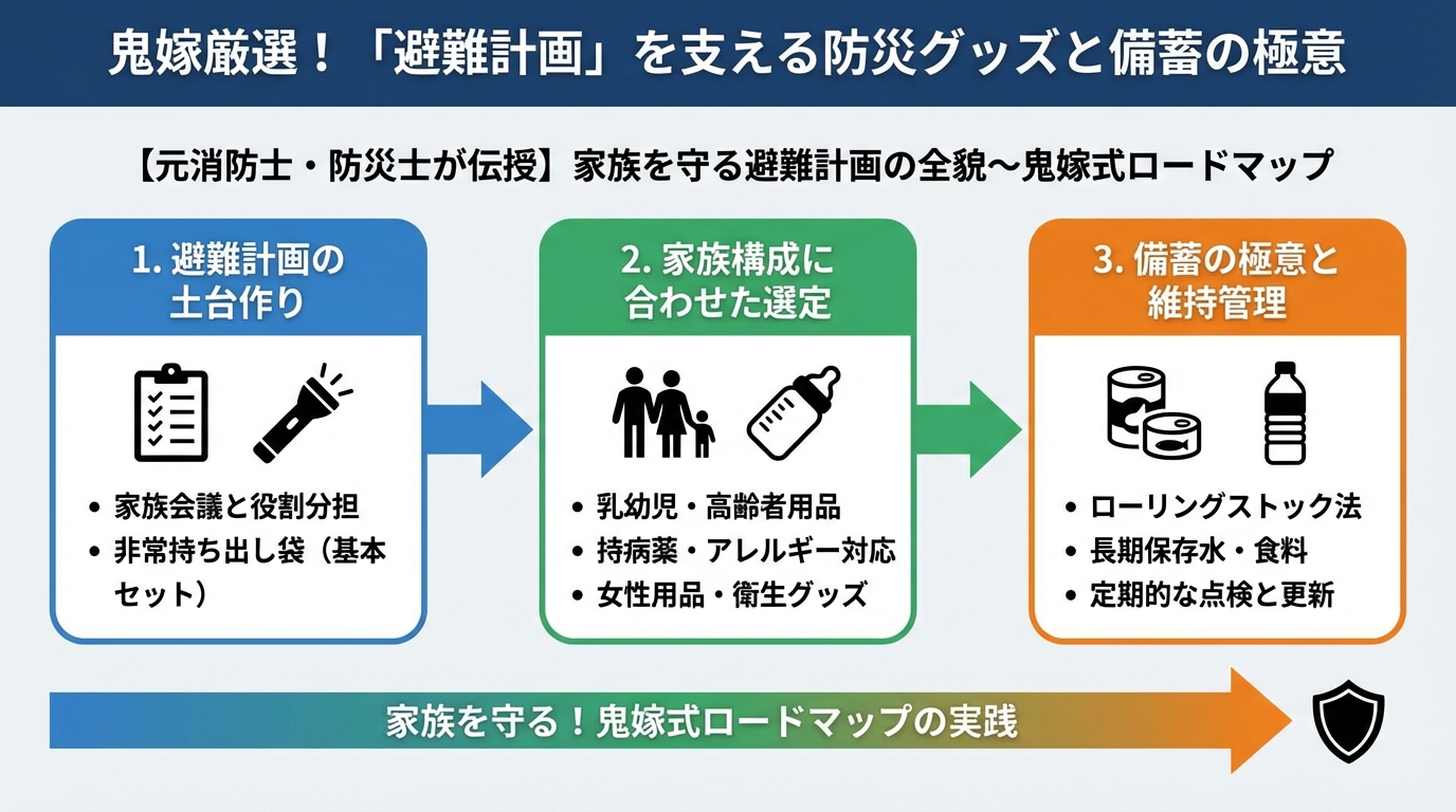 避難計画 鬼嫁厳選！「避難計画」を支える防災グッズと備蓄の極意