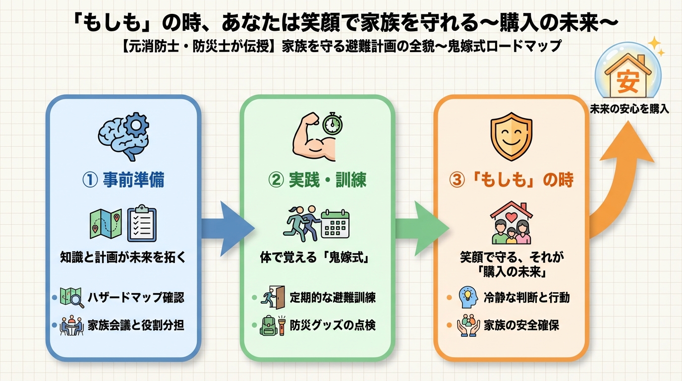 避難計画 「もしも」の時、あなたは笑顔で家族を守れる〜購入の未来〜
