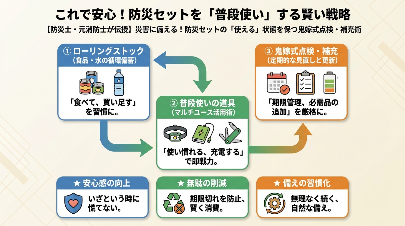 防災グッズ これで安心！防災セットを「普段使い」する賢い戦略