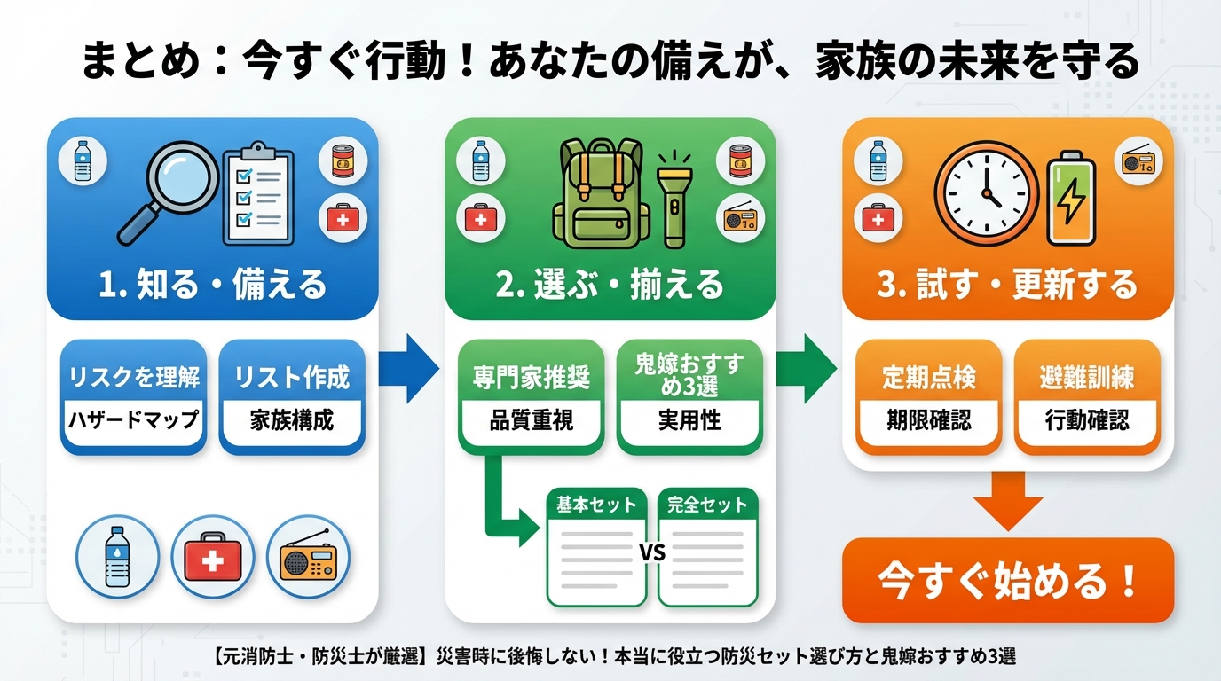 防災グッズ まとめ：今すぐ行動！あなたの備えが、家族の未来を守る