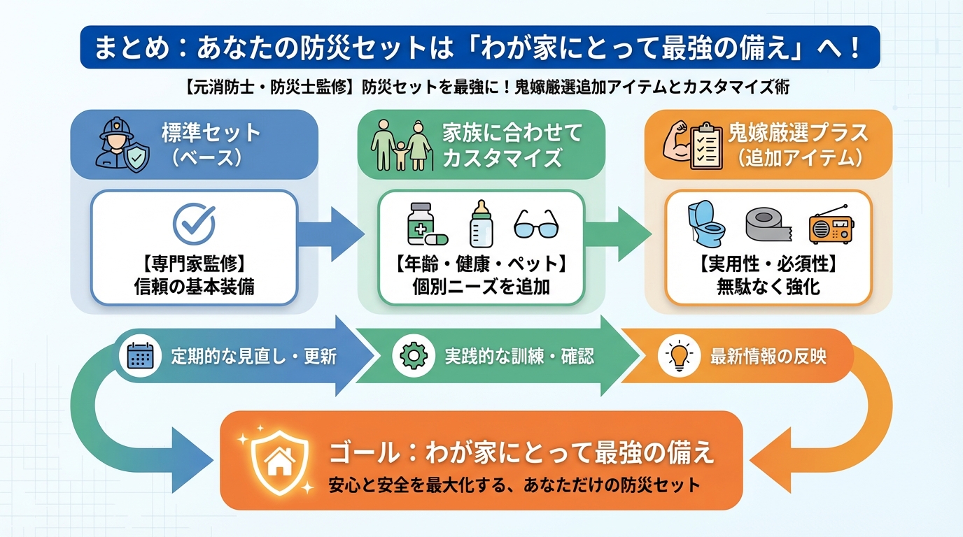 防災グッズ まとめ：あなたの防災セットは「わが家にとって最強の備え」へ！