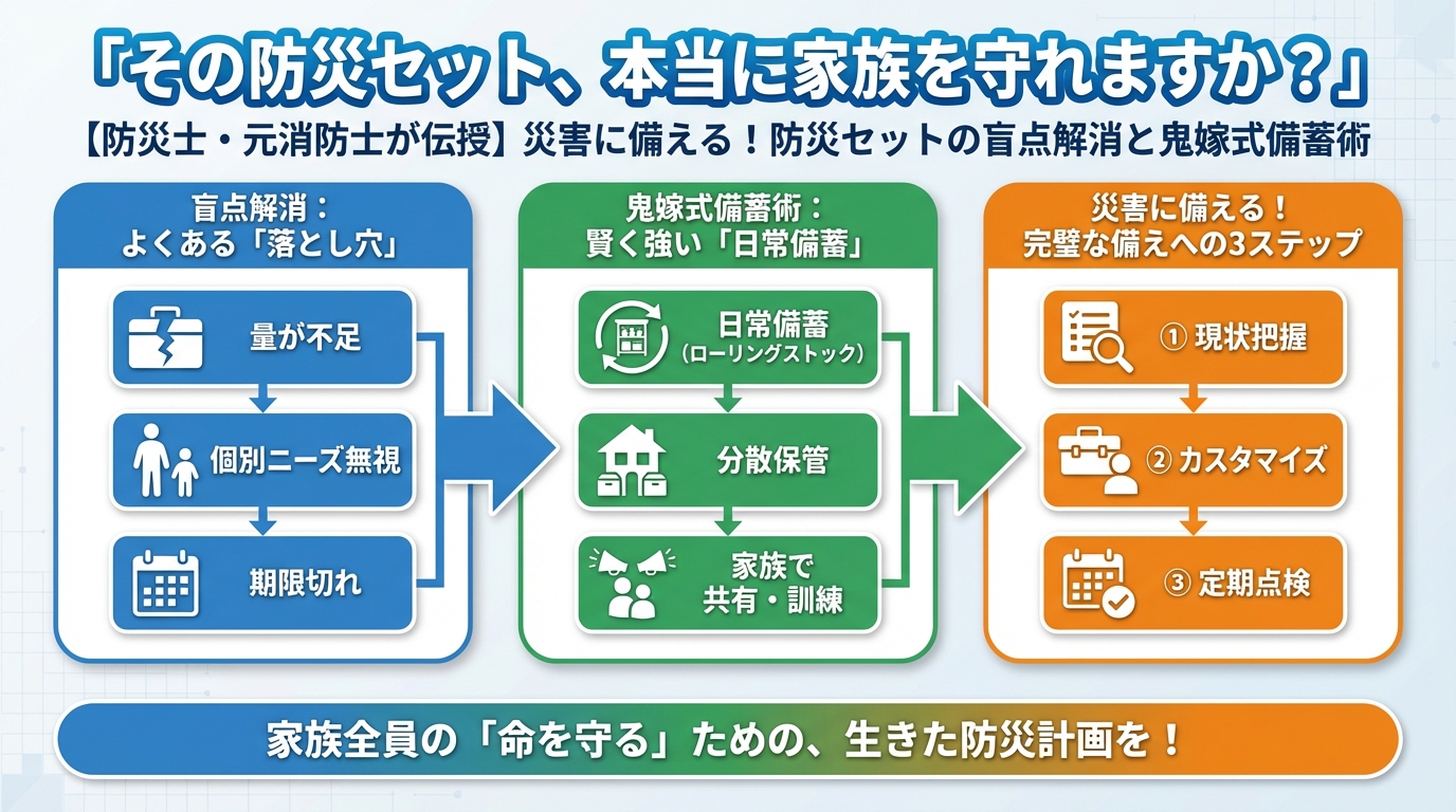 備蓄 その防災セット、本当に家族を守れますか？