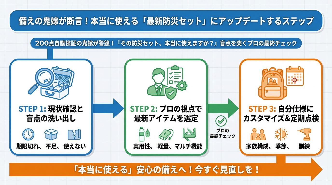 防災グッズ 備えの鬼嫁が断言！本当に使える「最新防災セット」にアップデートするステップ
