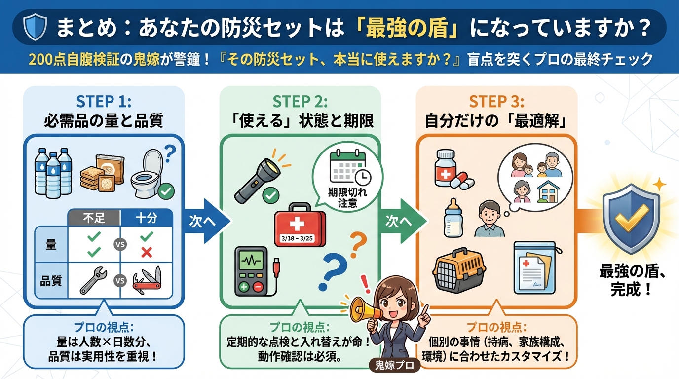 防災グッズ まとめ：あなたの防災セットは「最強の盾」になっていますか？