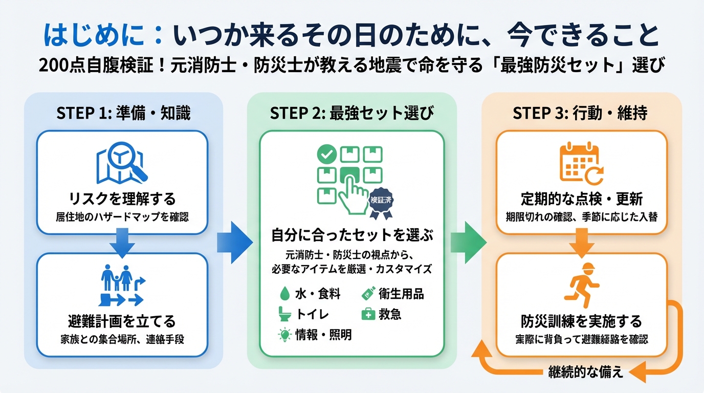地震対策 はじめに：いつか来るその日のために、今できること