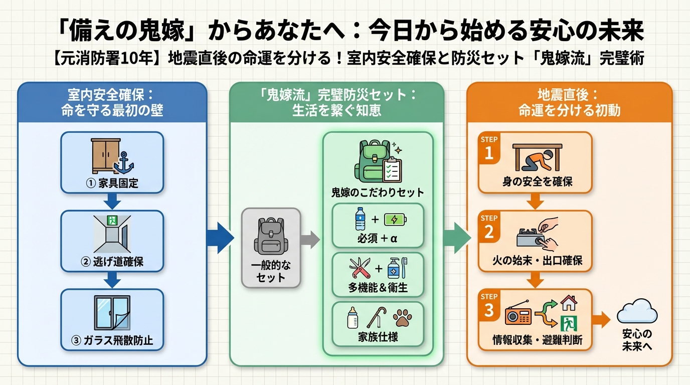 地震対策 「備えの鬼嫁」からあなたへ：今日から始める安心の未来