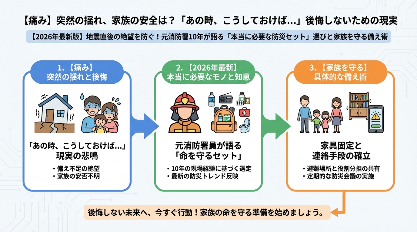 地震対策 【痛み】突然の揺れ、家族の安全は？「あの時、こうしておけば…」後悔しないための現実