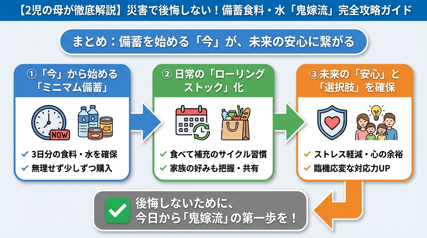 備蓄 まとめ: 備蓄を始める「今」が、未来の安心に繋がる