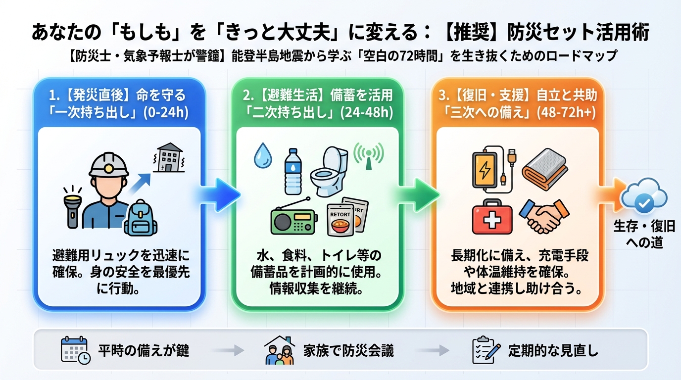 地震対策 あなたの「もしも」を「きっと大丈夫」に変える：【推奨】防災セット