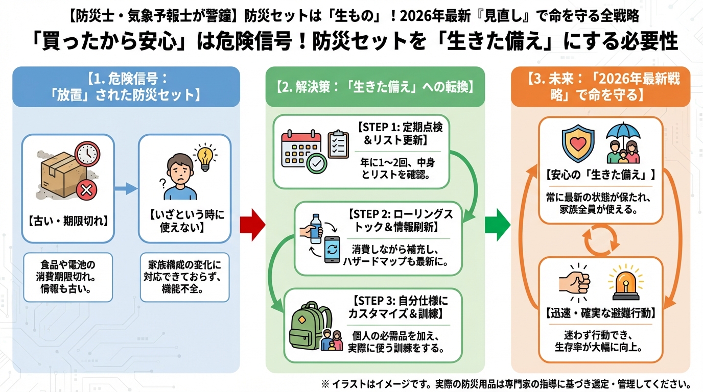 地震対策 「買ったから安心」は危険信号！防災セットを「生きた備え」にする必要性