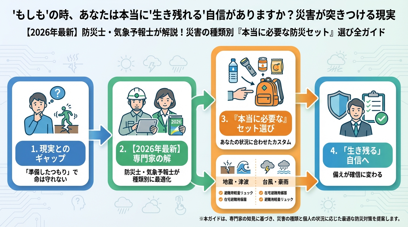 防災グッズ もしも'の時、あなたは本当に'生き残れる'自信がありますか？災害が突きつける現実