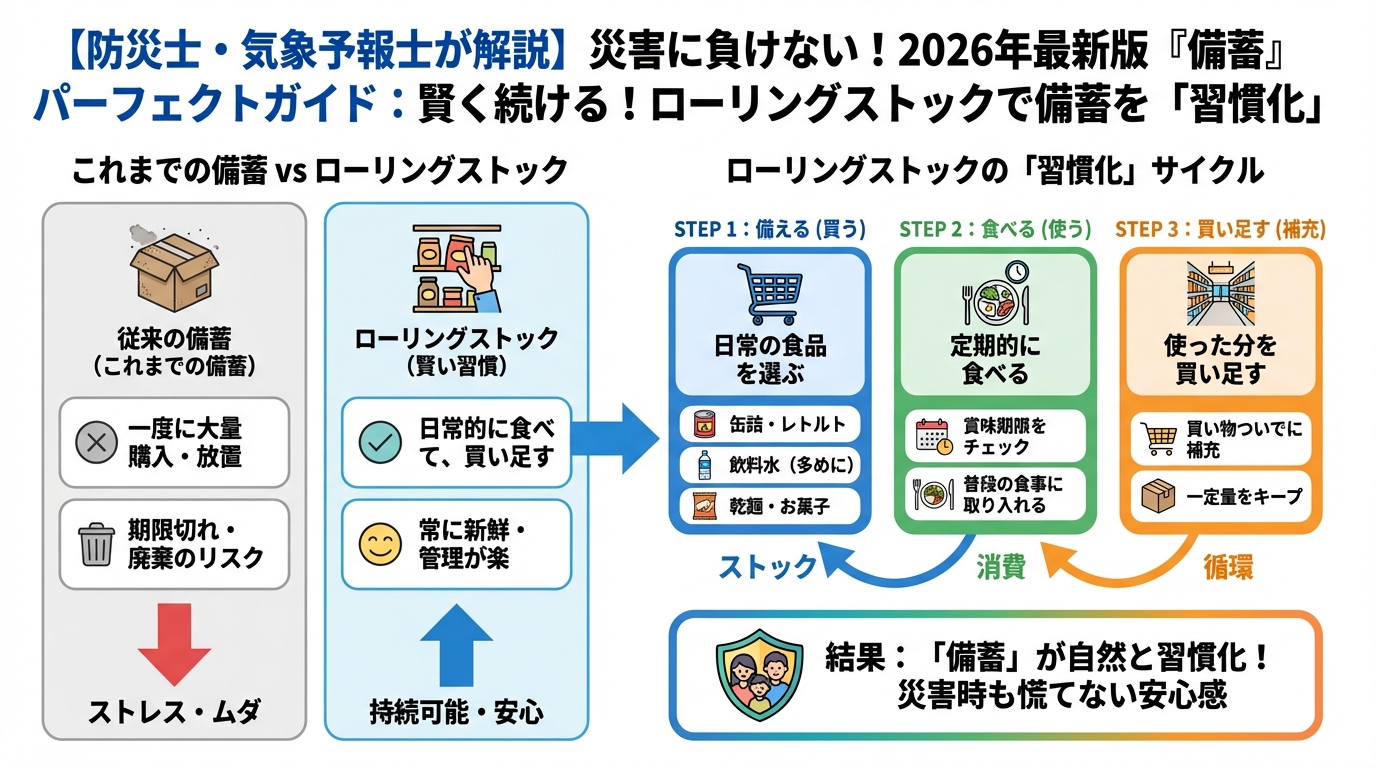 備蓄 賢く続ける！ローリングストックで備蓄を「習慣化」