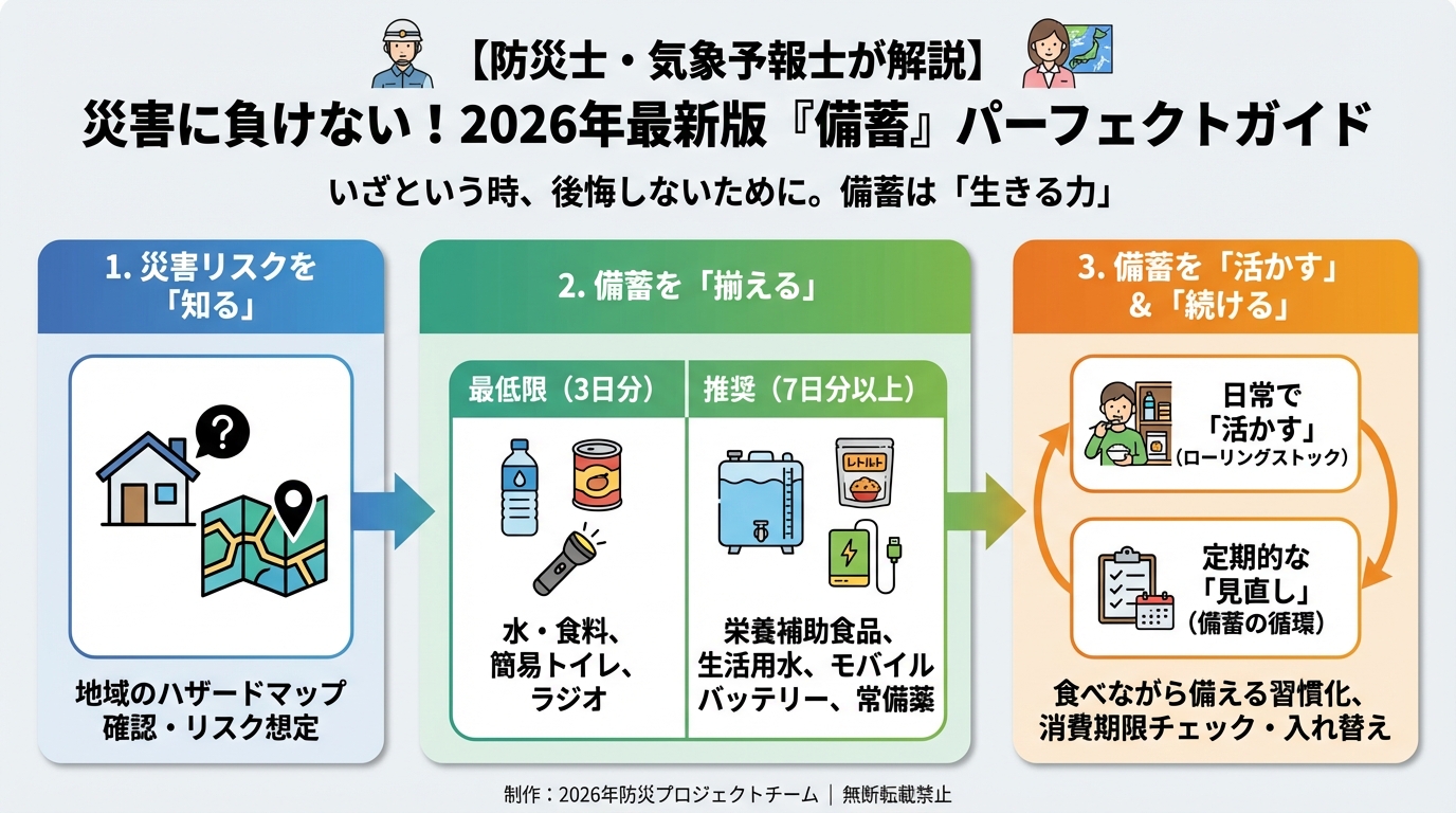 備蓄 いざという時、後悔しないために。備蓄は「生きる力」