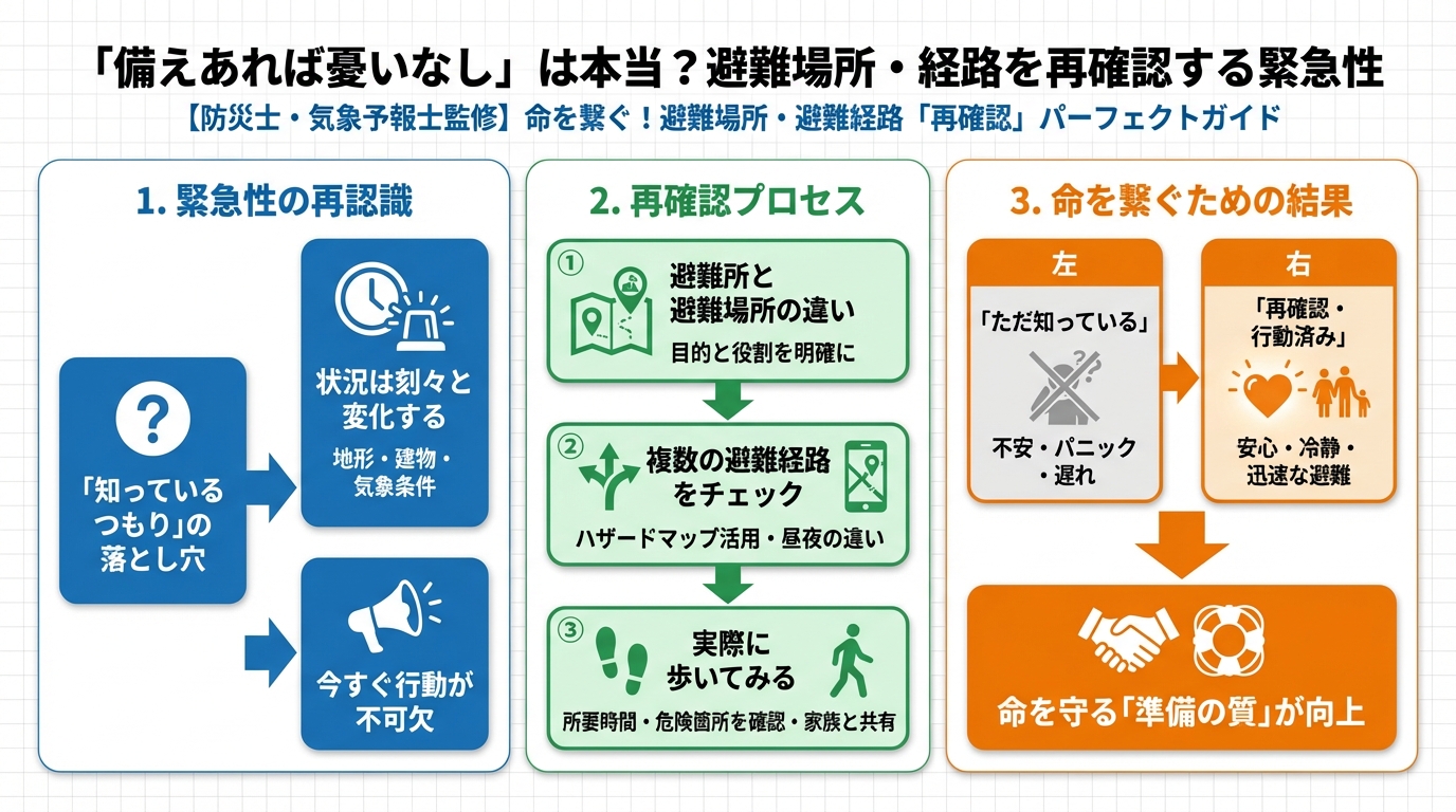 避難計画 「備えあれば憂いなし」は本当？避難場所・経路を再確認する緊急性