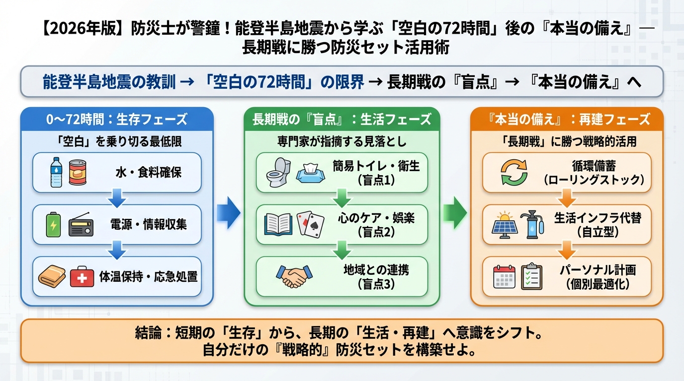 備蓄 能登半島地震から学ぶ「空白の72時間」後の『本当の備え』