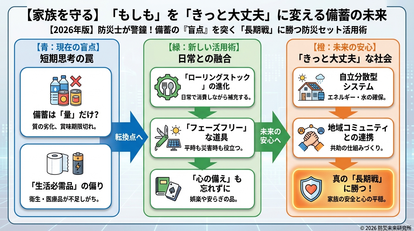 備蓄 【家族を守る】「もしも」を「きっと大丈夫」に変える備蓄の未来