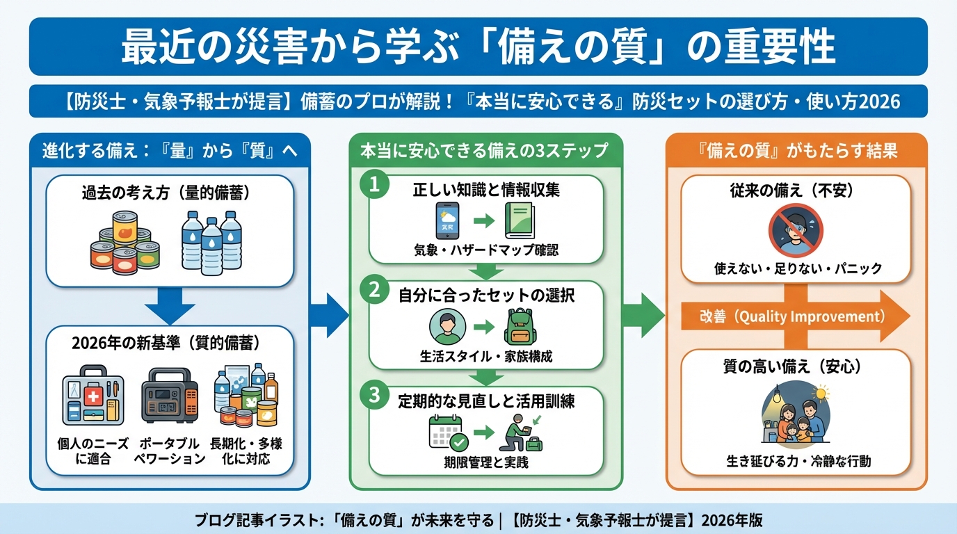 備蓄 最近の災害から学ぶ「備えの質」の重要性