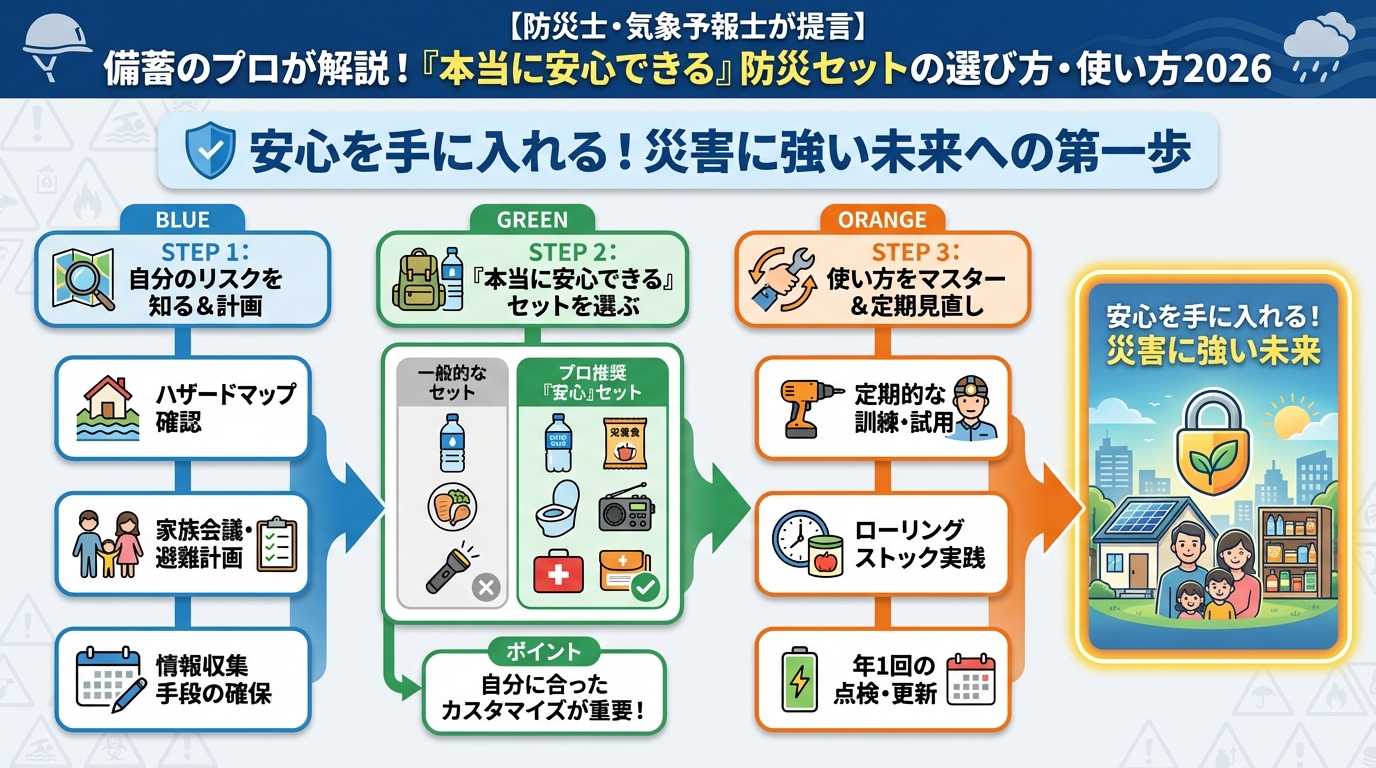 備蓄 安心を手に入れる！災害に強い未来への第一歩