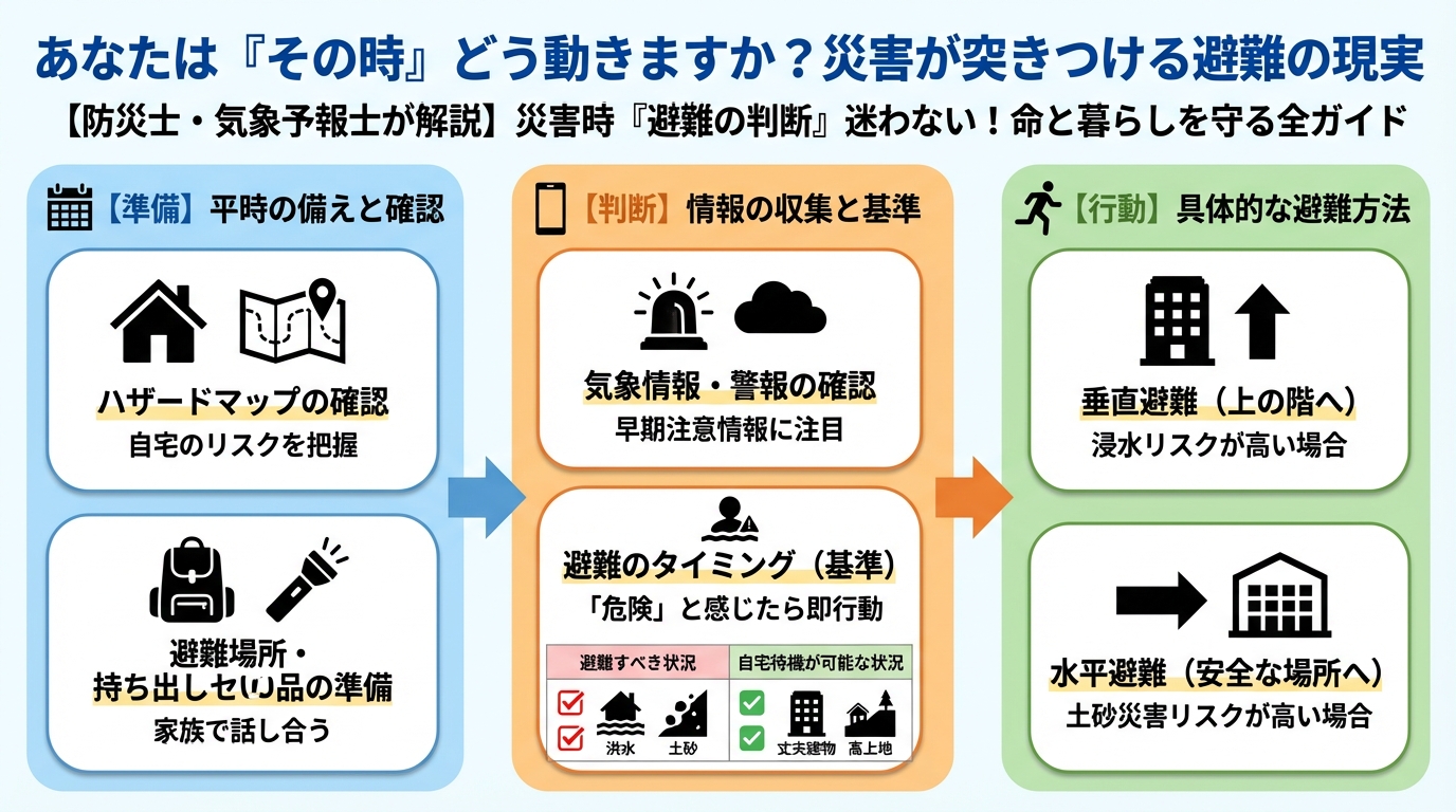 避難計画 あなたは『その時』どう動きますか？災害が突きつける避難の現実