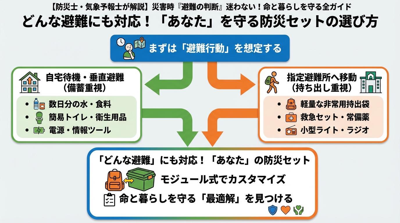 避難計画 どんな避難にも対応！「あなた」を守る防災セットの選び方