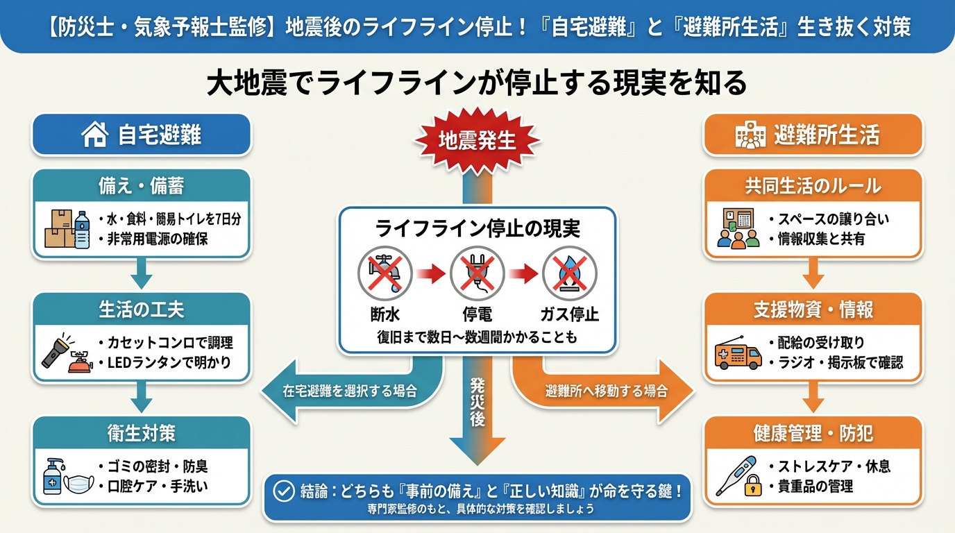 地震対策 大地震でライフラインが停止する現実を知る