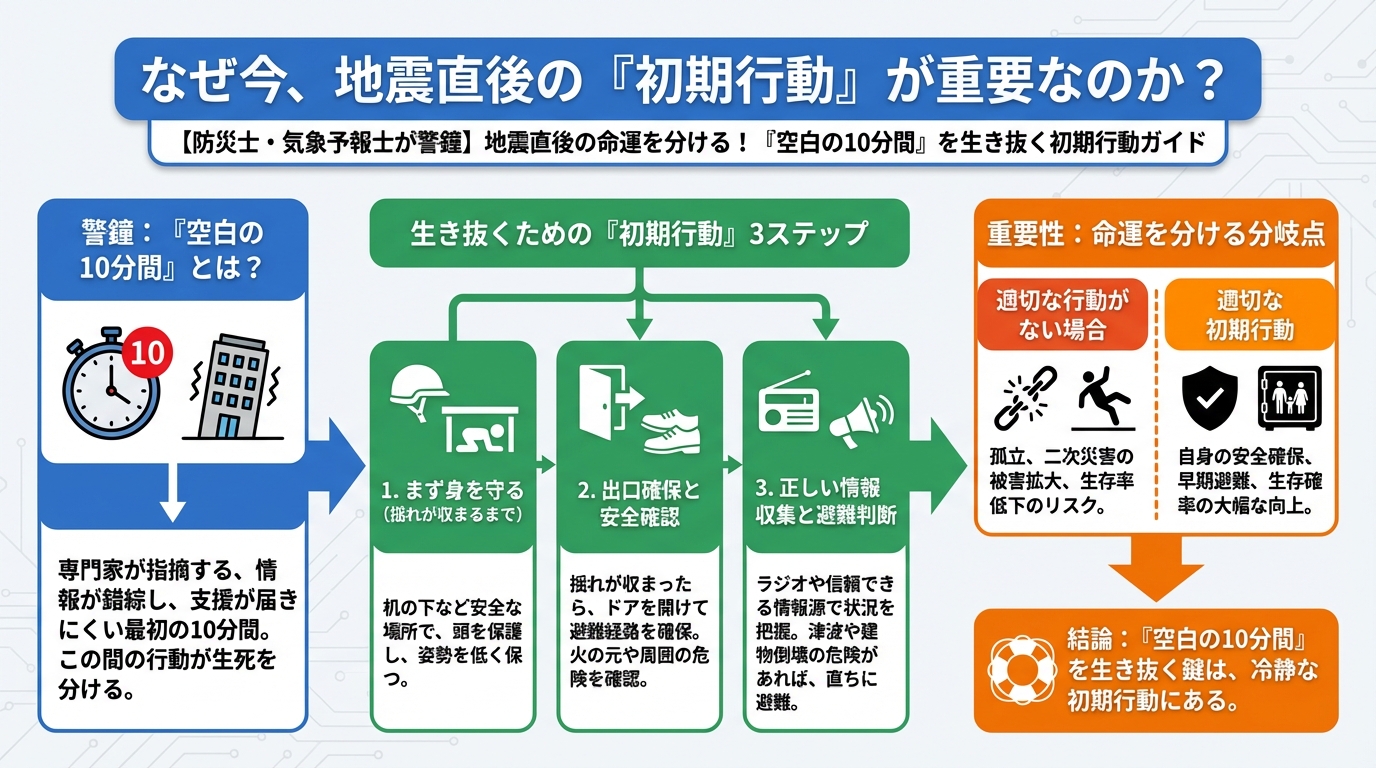 地震対策 なぜ今、地震直後の『初期行動』が重要なのか？