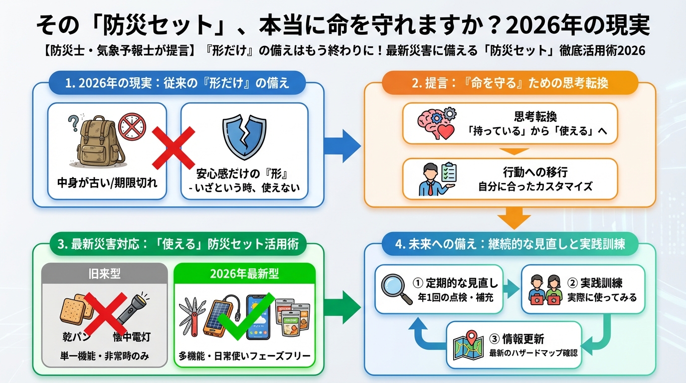 備蓄 その「防災セット」、本当に命を守れますか？2026年の現実