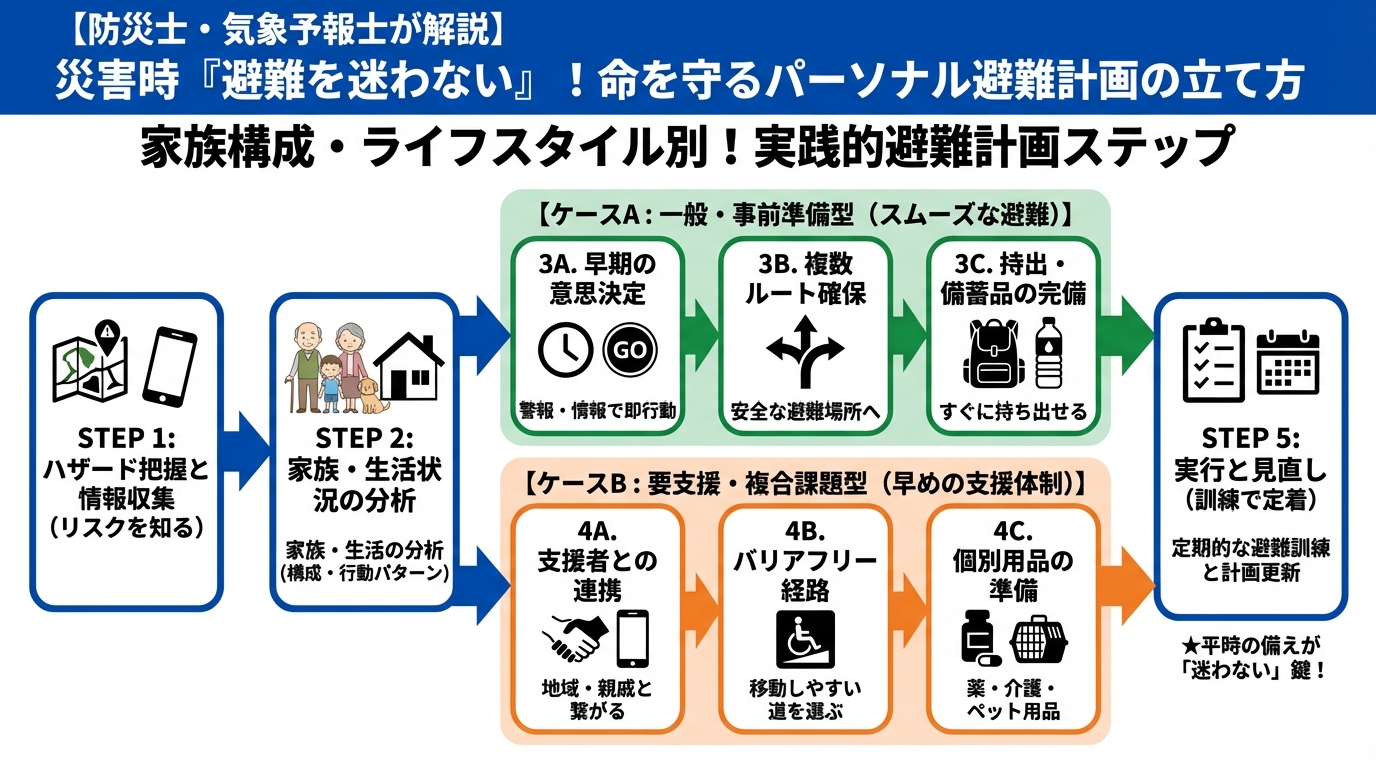 避難計画 家族構成・ライフスタイル別！実践的避難計画ステップ