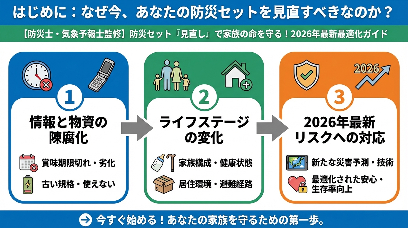 地震対策 はじめに：なぜ今、あなたの防災セットを見直すべきなのか？