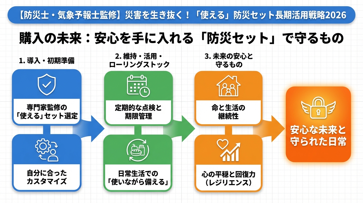 備蓄 購入の未来：安心を手に入れる「防災セット」で守るもの