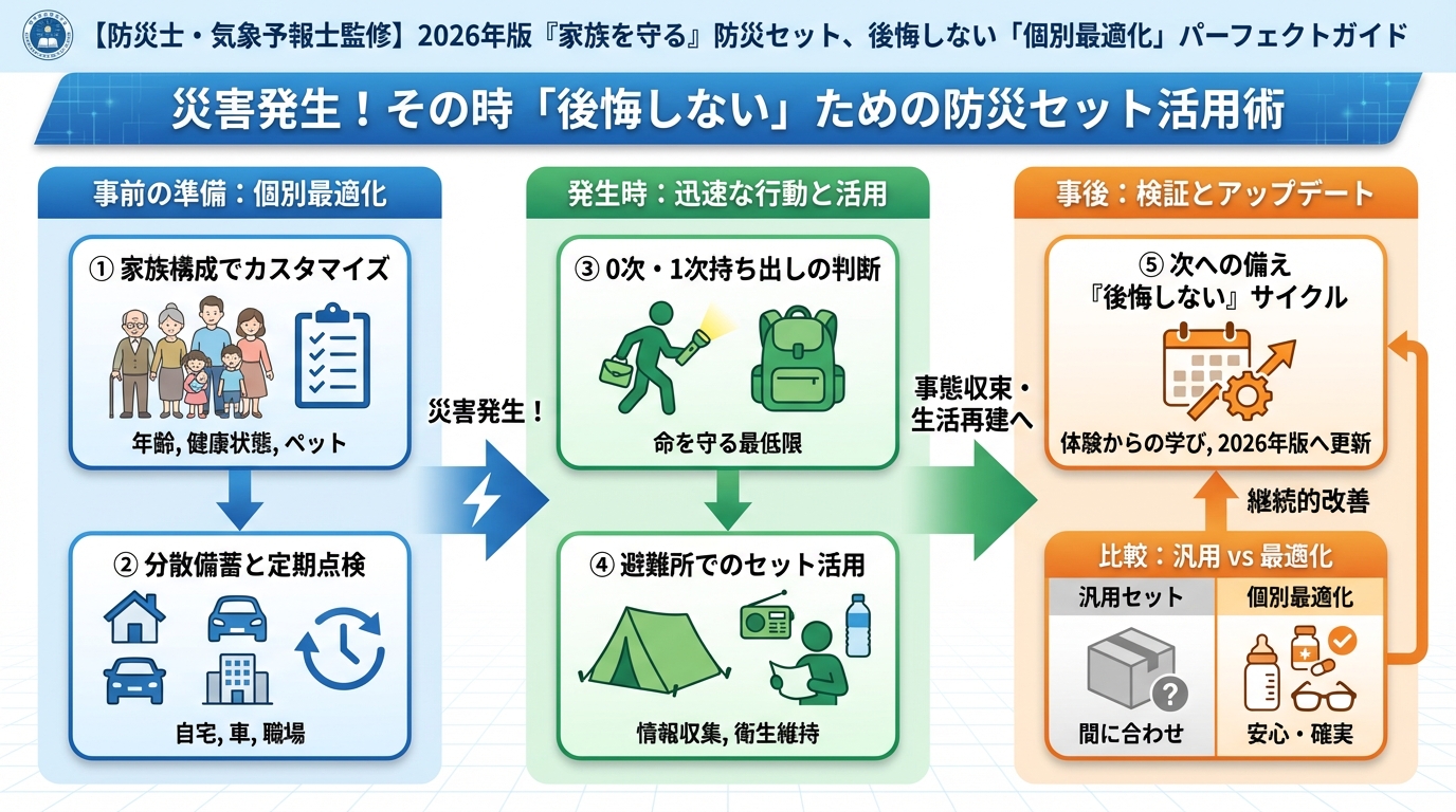 防災グッズ 災害発生！その時「後悔しない」ための防災セット活用術