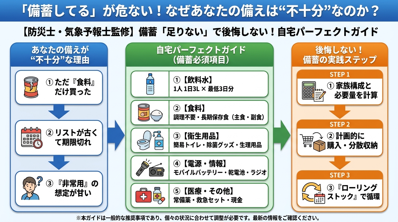 備蓄 「備蓄してる」が危ない！なぜあなたの備えは“不十分”なのか？