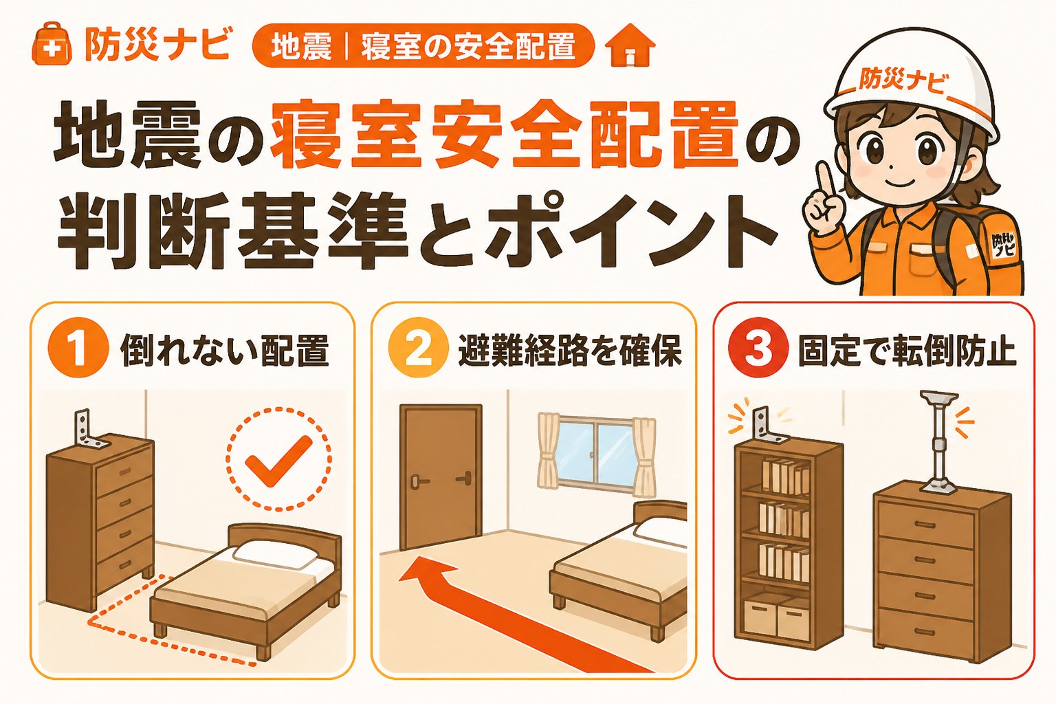 地震対策 地震 寝室 安全 配置の判断基準とポイント