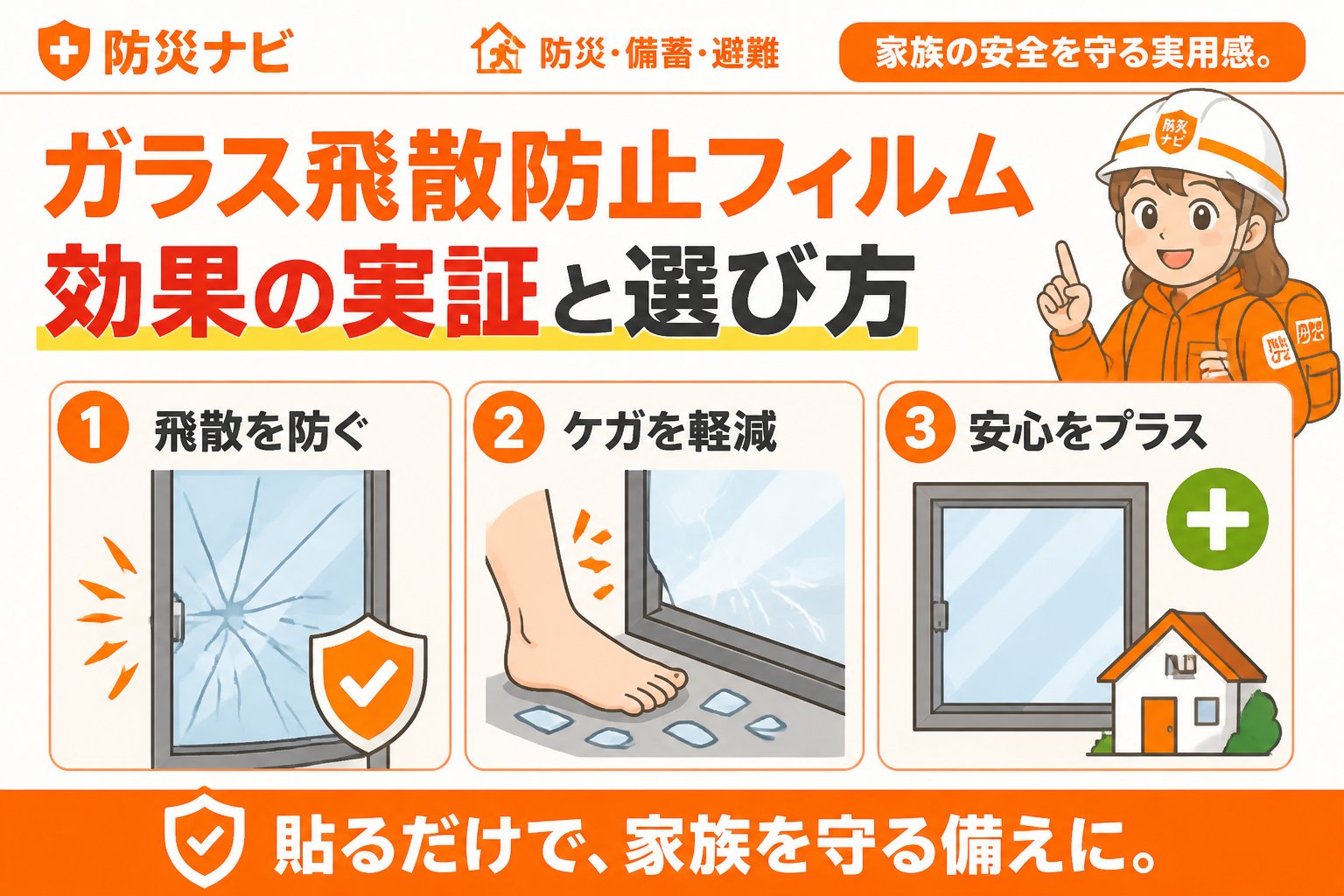 地震対策 ガラス飛散防止フィルム効果の実証と選び方