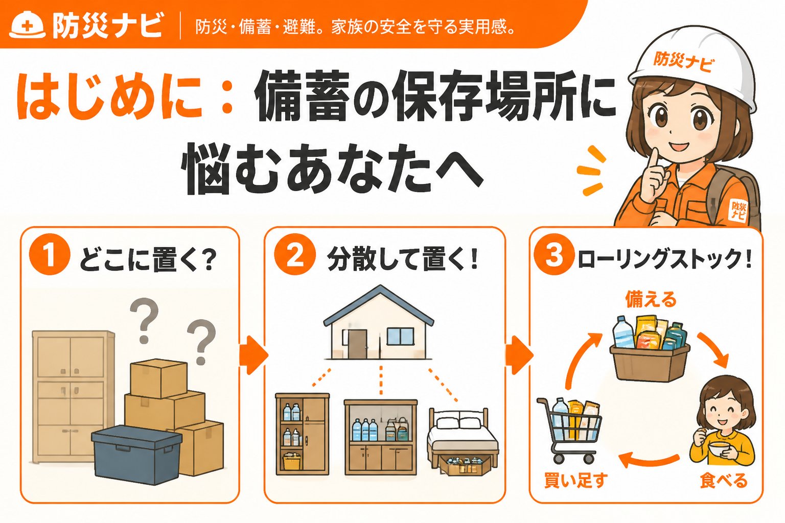 備蓄 はじめに：備蓄の保存場所に悩むあなたへ