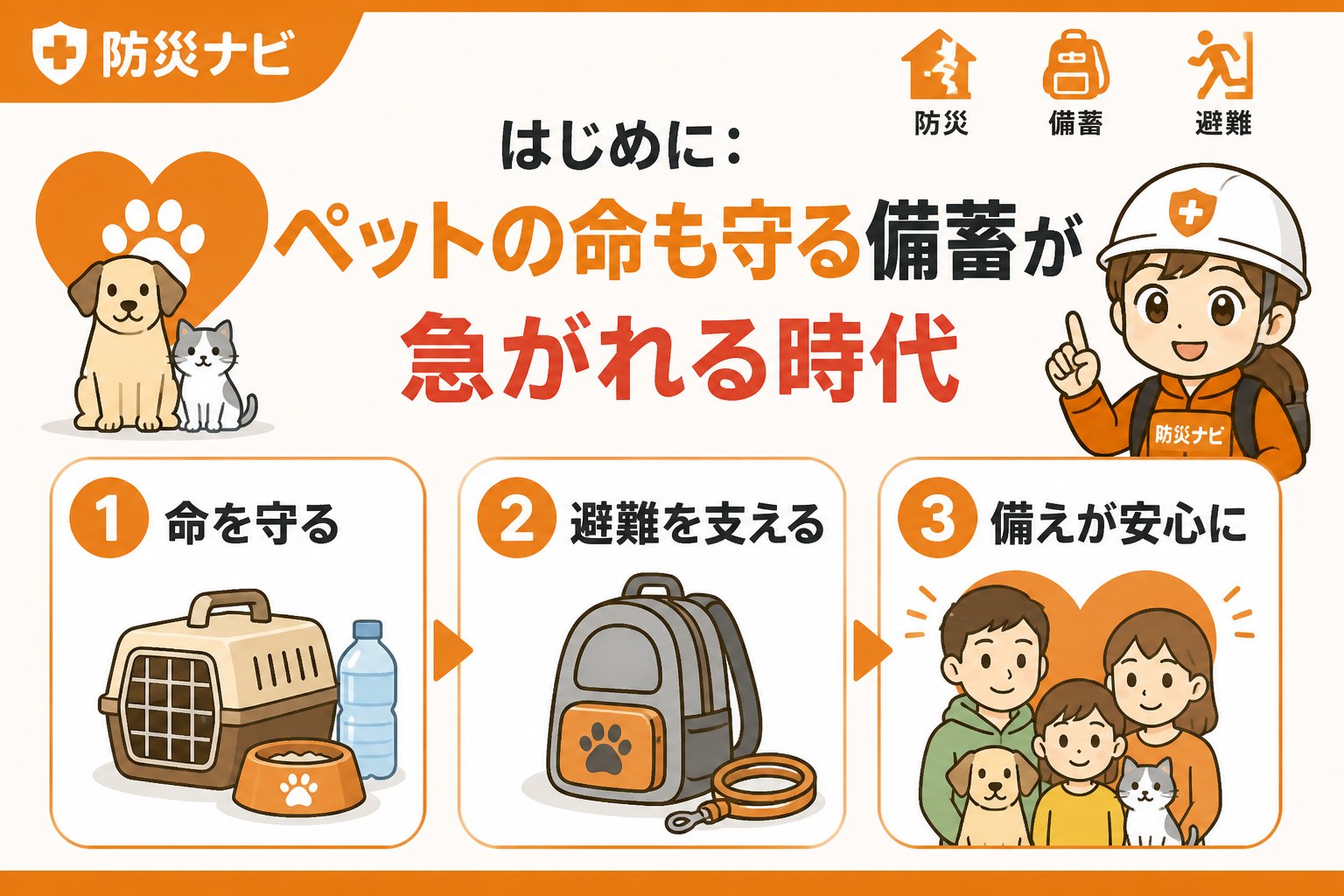 備蓄 はじめに：ペットの命も守る備蓄が急がれる時代