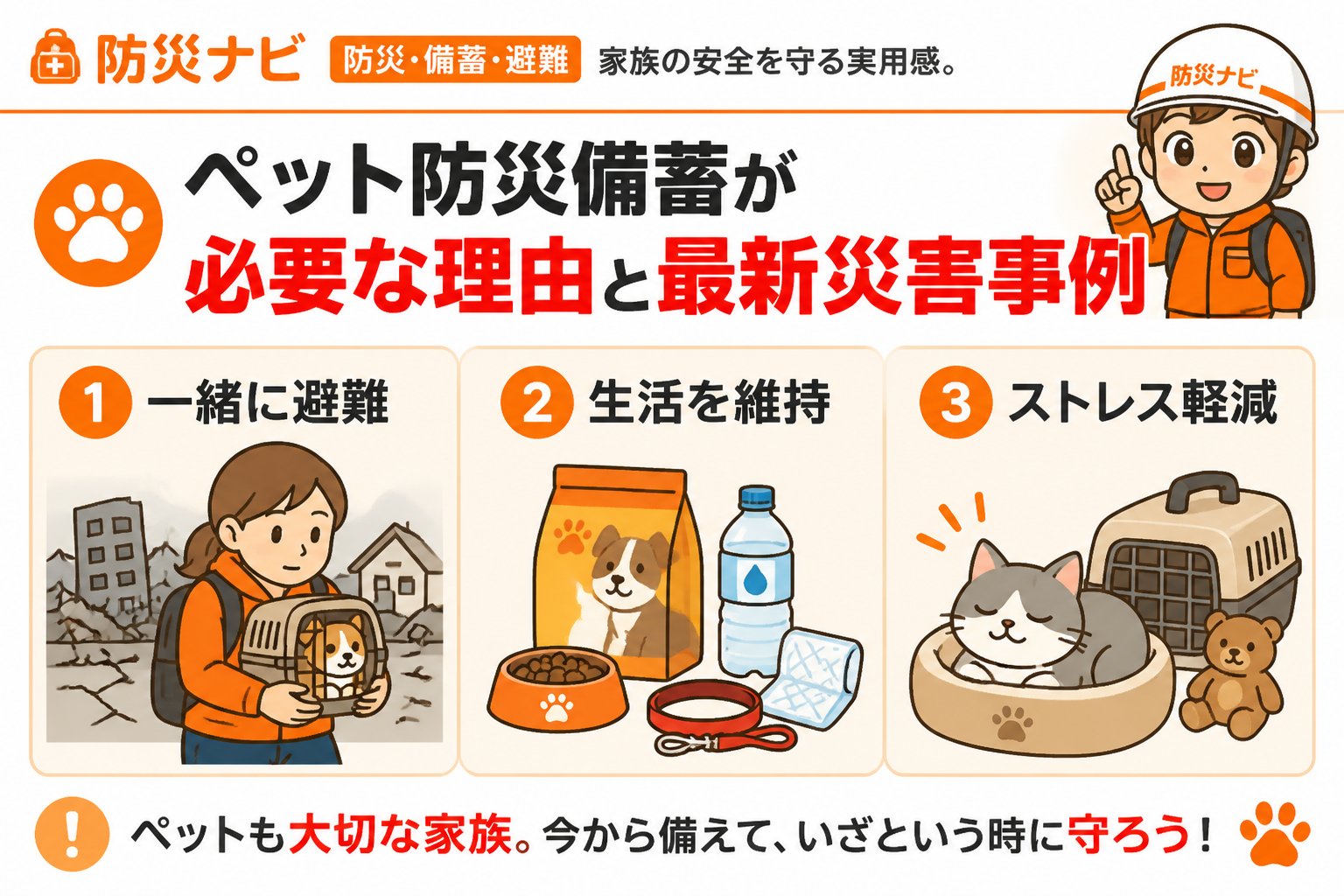 備蓄 ペット防災備蓄が必要な理由と最新災害事例