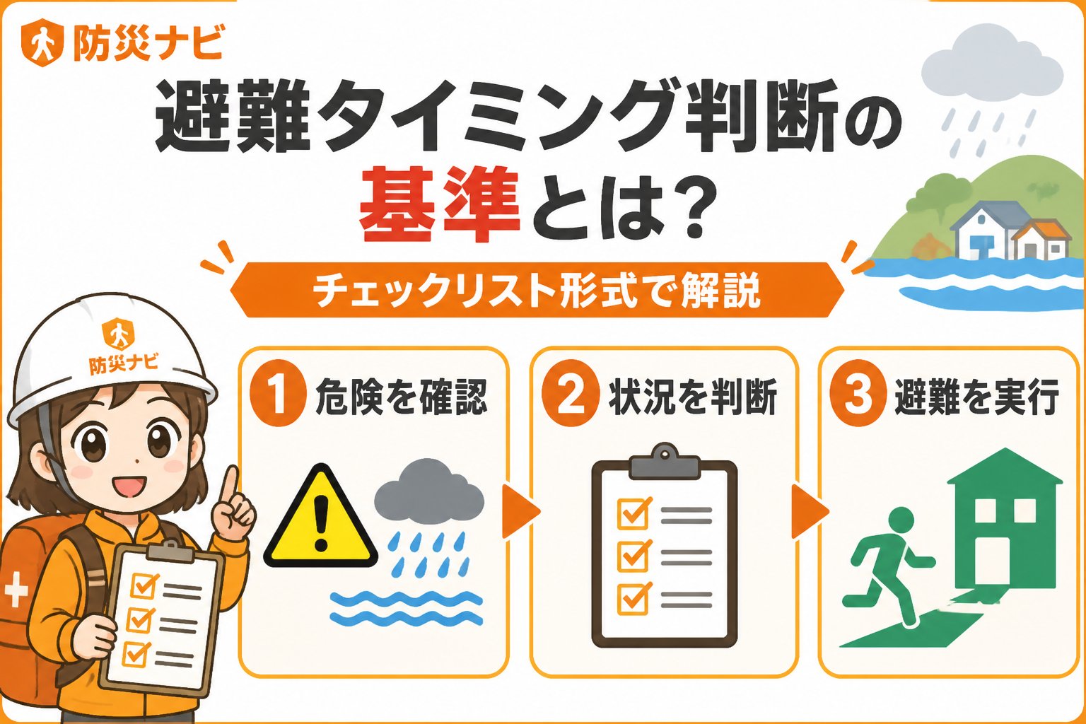 避難計画 避難タイミング判断の基準とは？チェックリスト形式で解説