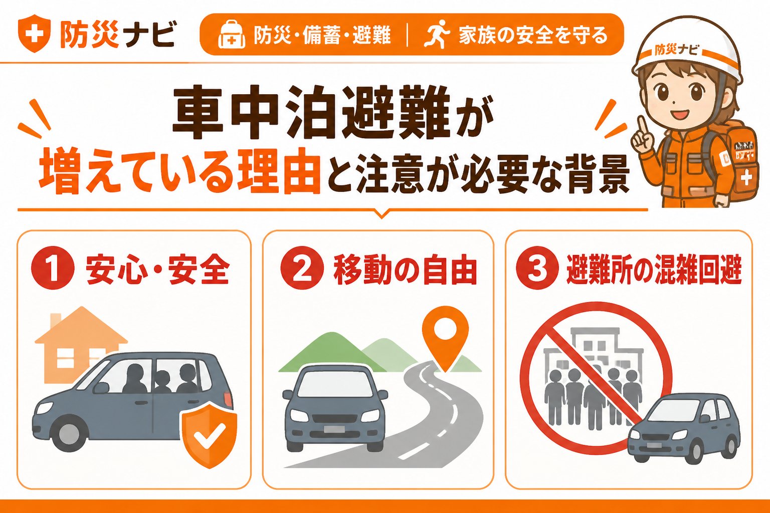 避難計画 車中泊避難が増えている理由と注意が必要な背景