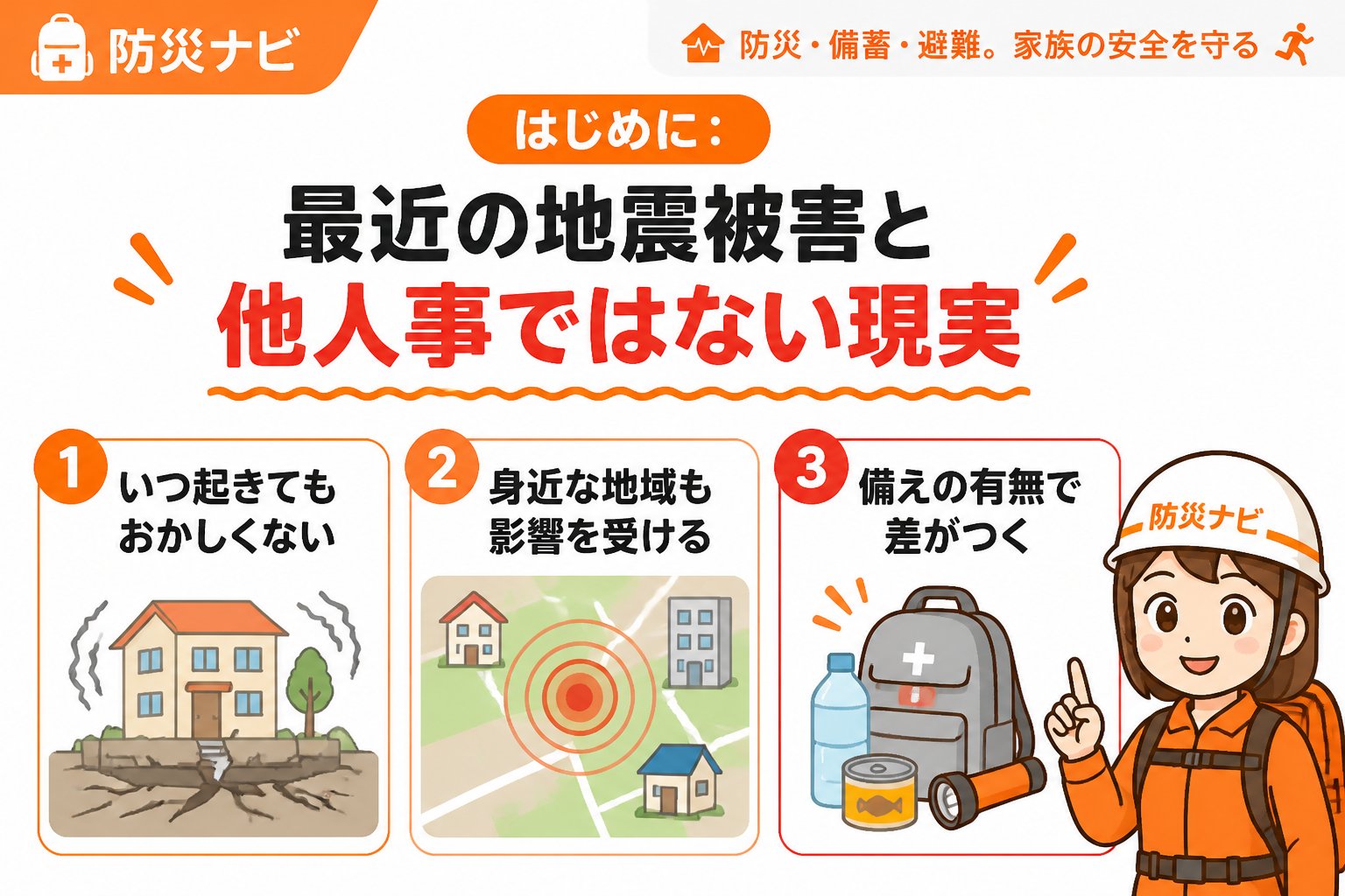 地震対策 はじめに:最近の地震被害と他人事ではない現実