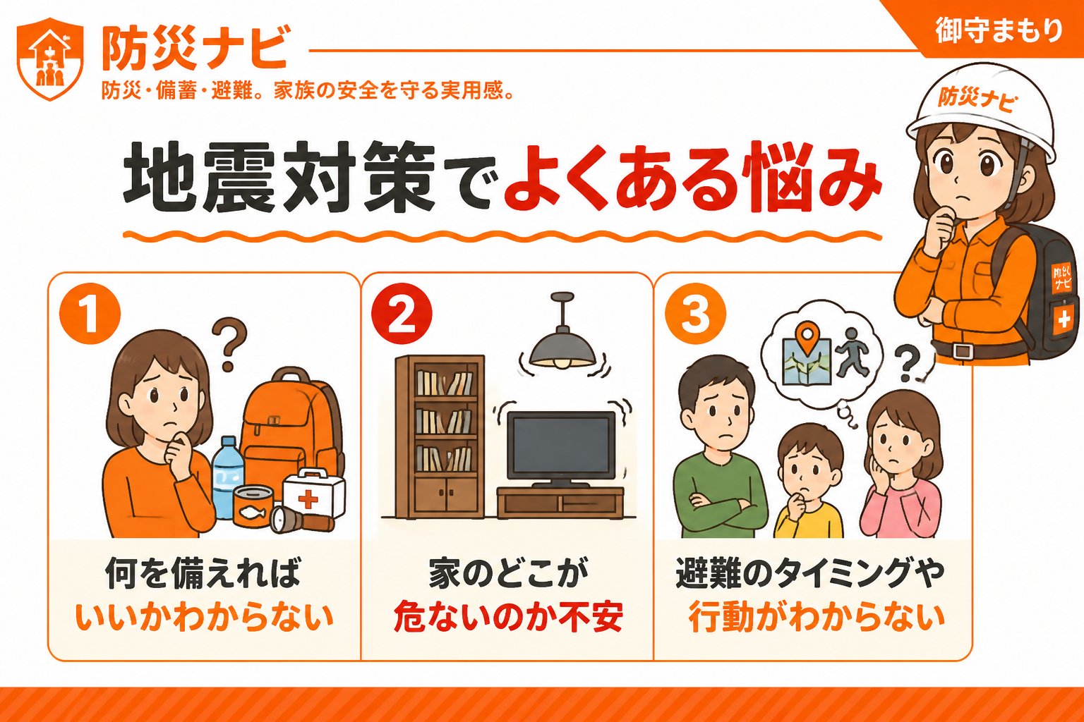 地震対策 地震対策でよくある悩みと私の体験