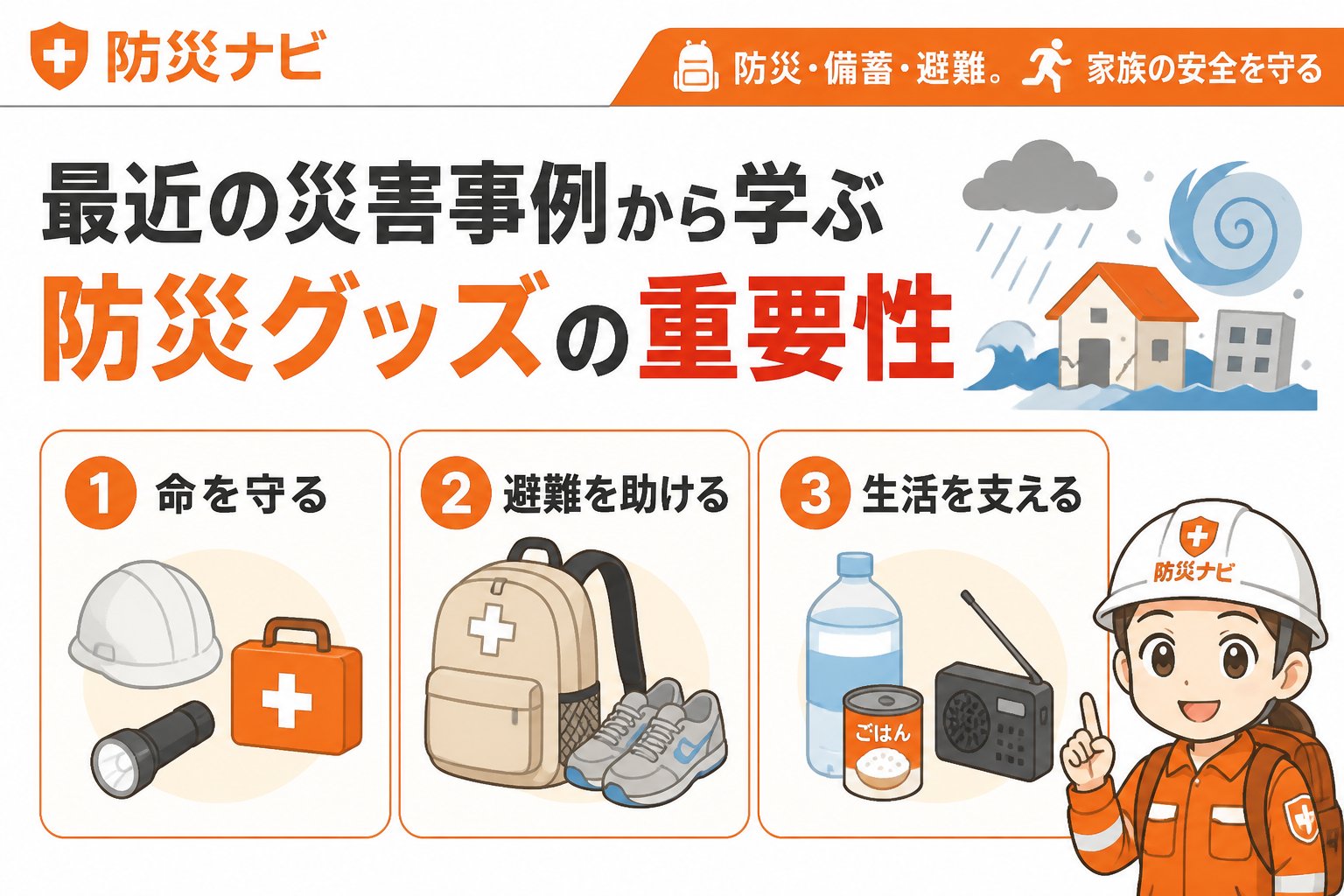 防災グッズ 最近の災害事例から学ぶ防災グッズの重要性