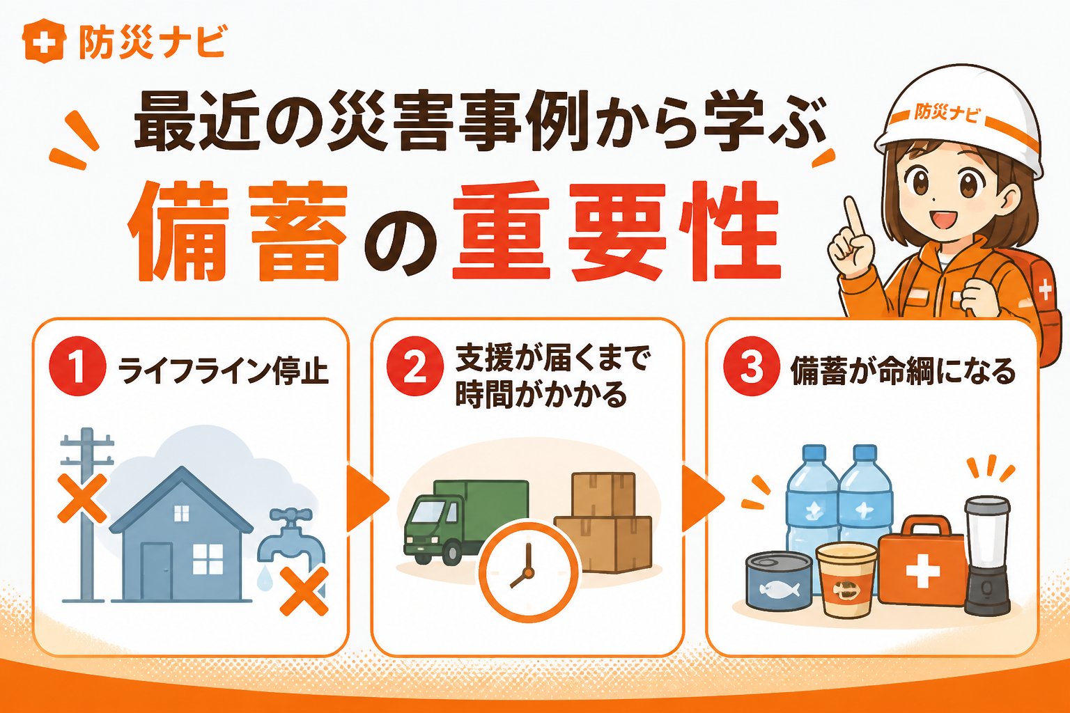 備蓄 最近の災害事例から学ぶ備蓄の重要性