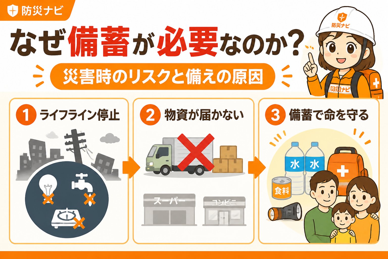 備蓄 なぜ備蓄が必要なのか?災害時のリスクと備えの原因