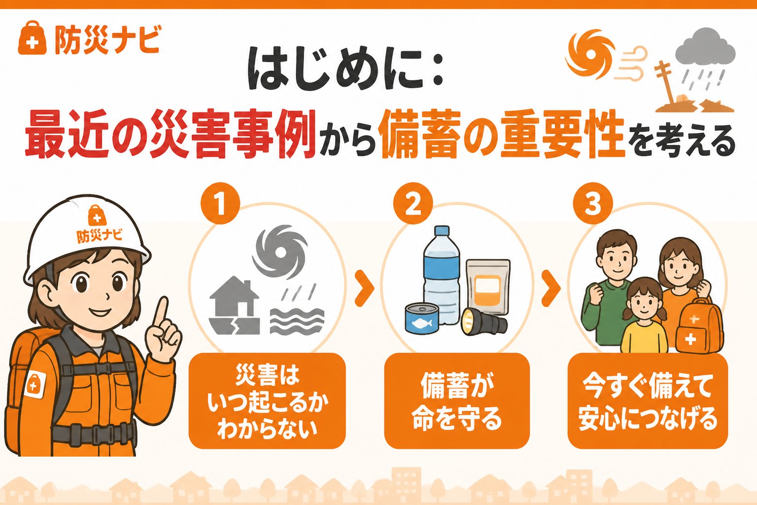 備蓄 はじめに：最近の災害事例から備蓄の重要性を考える