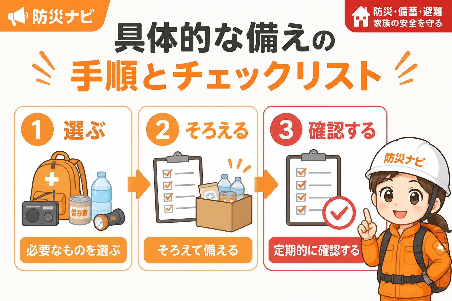 防災グッズ 具体的な備えの手順とチェックリスト