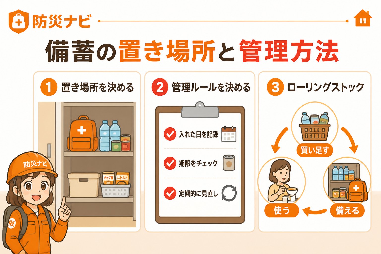 備蓄 備蓄の置き場所と管理方法