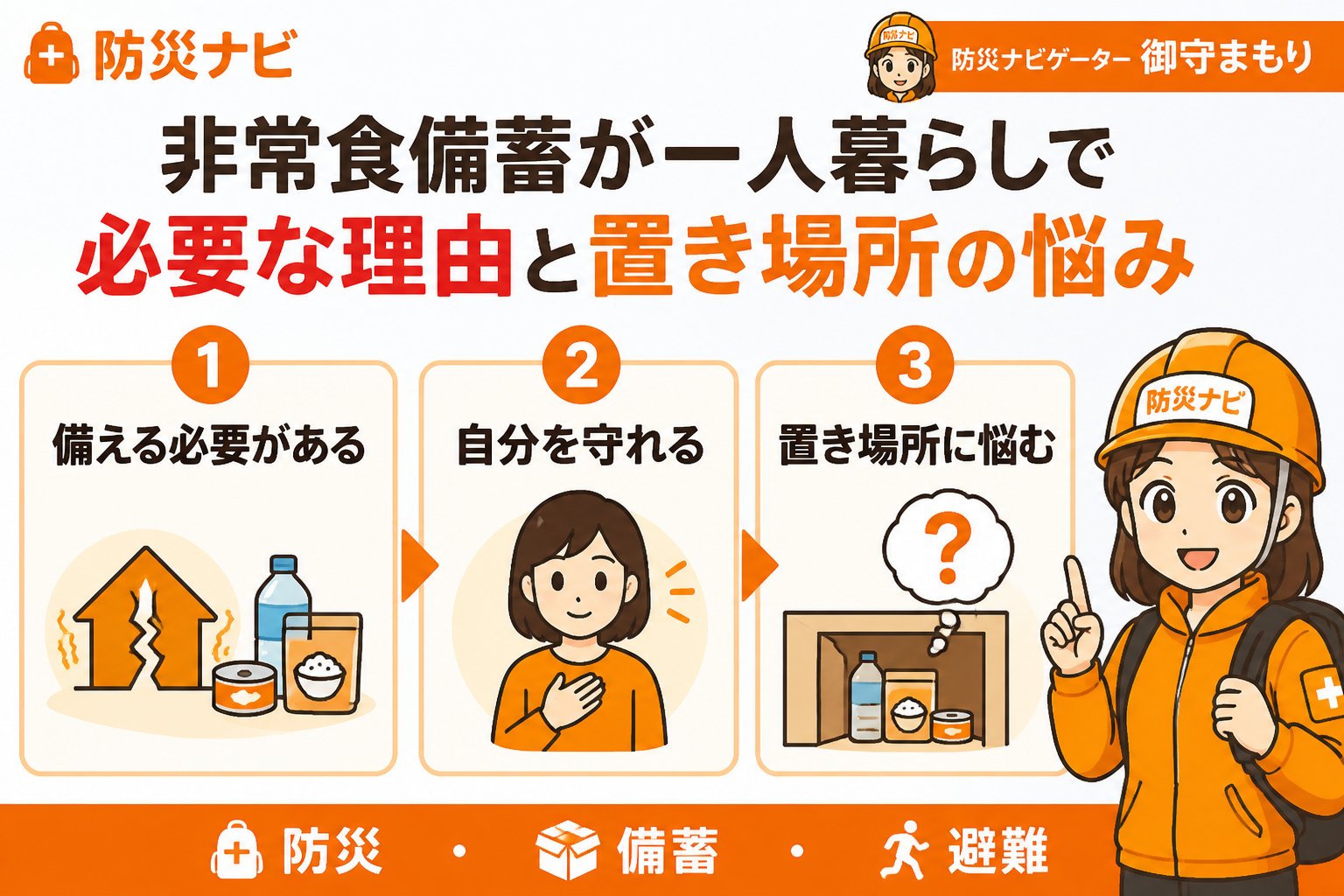備蓄 非常食備蓄が一人暮らしで必要な理由と置き場所の悩み