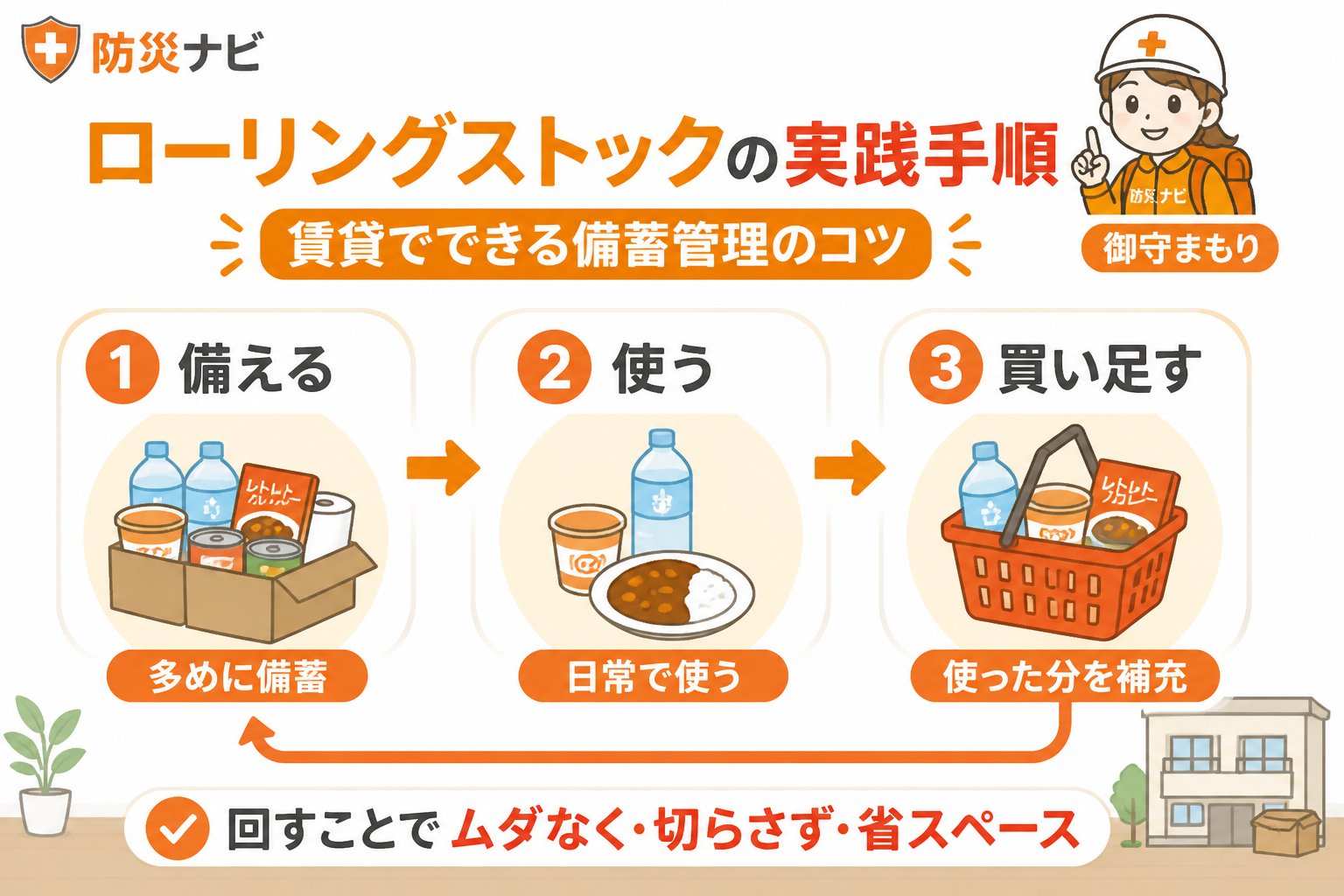 備蓄 ローリングストックの実践手順｜賃貸でできる備蓄管理のコツ