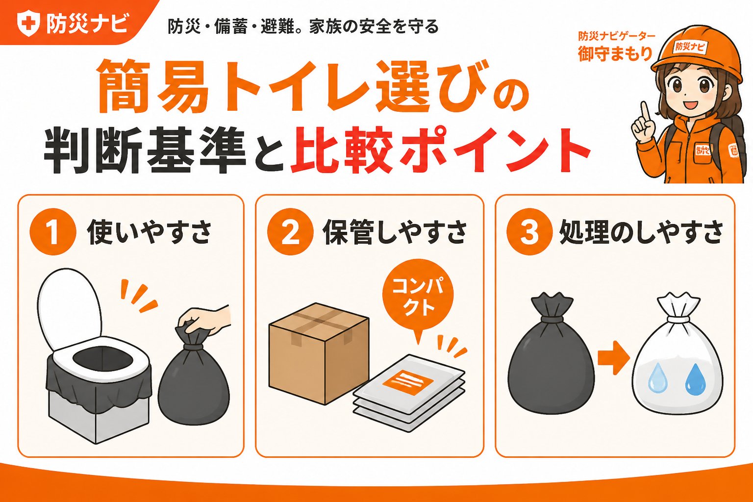 防災グッズ 簡易トイレ選びの判断基準と比較ポイント